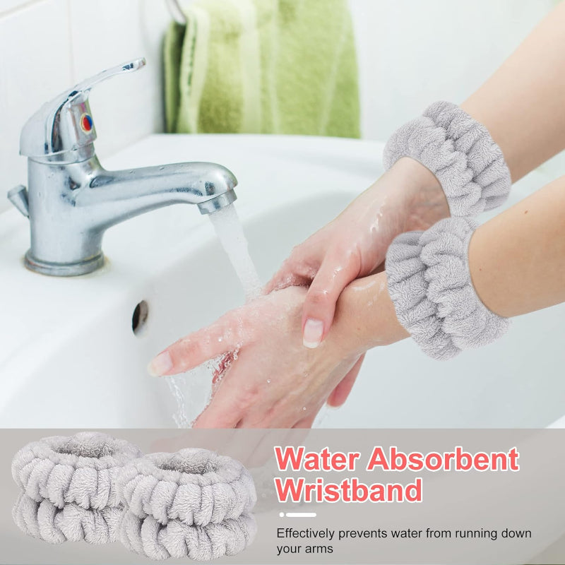 Spa Headband Set 6 Pieces Skincare And Beauty Wristbands-My Makeup Brushset