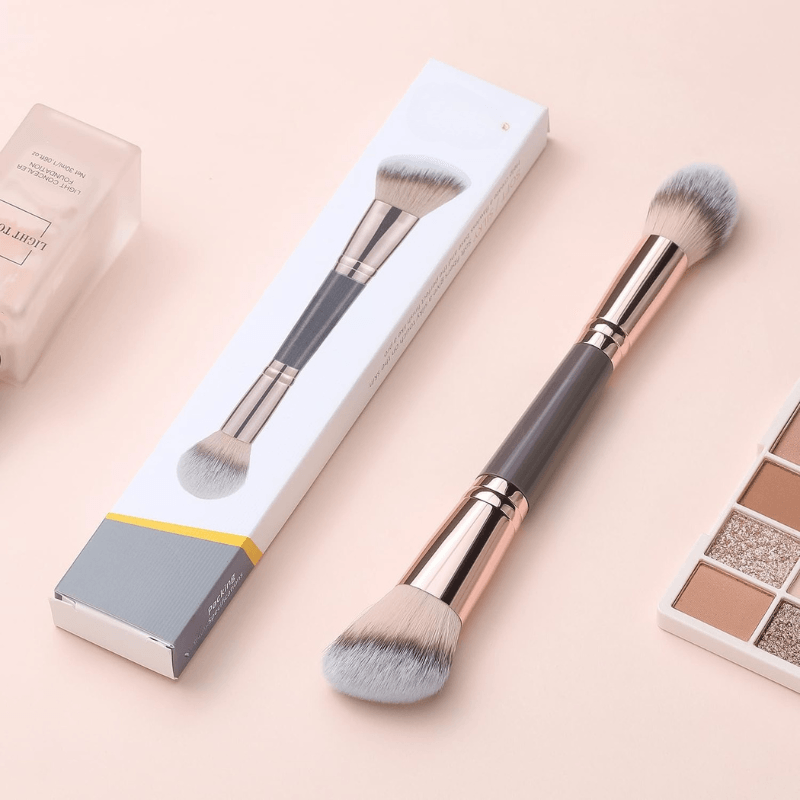 Double Ended Brush - Professional Makeup Foundation Contour Brush-My Makeup Brushset