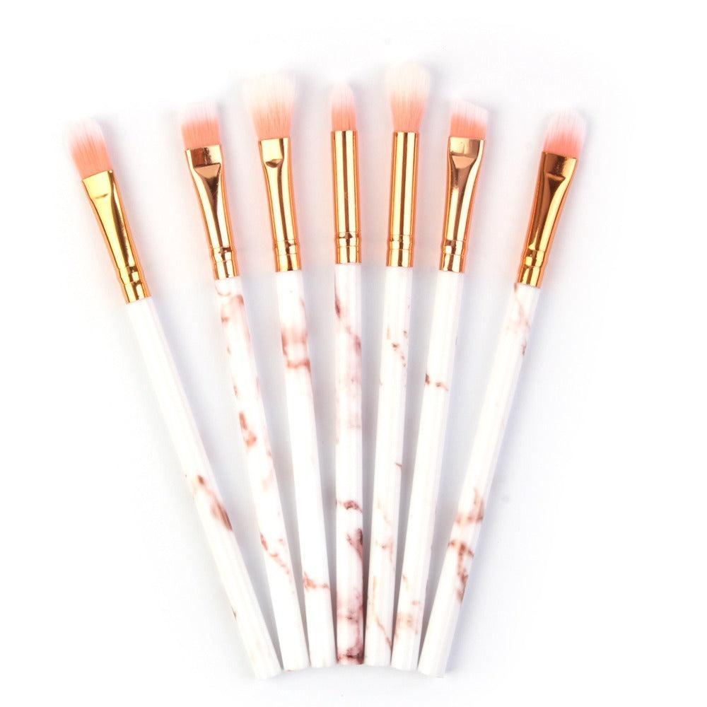 7/10 Pcs Marbling Makeup Brushes Set – Soft and Blending Brushes-My Makeup Brushset