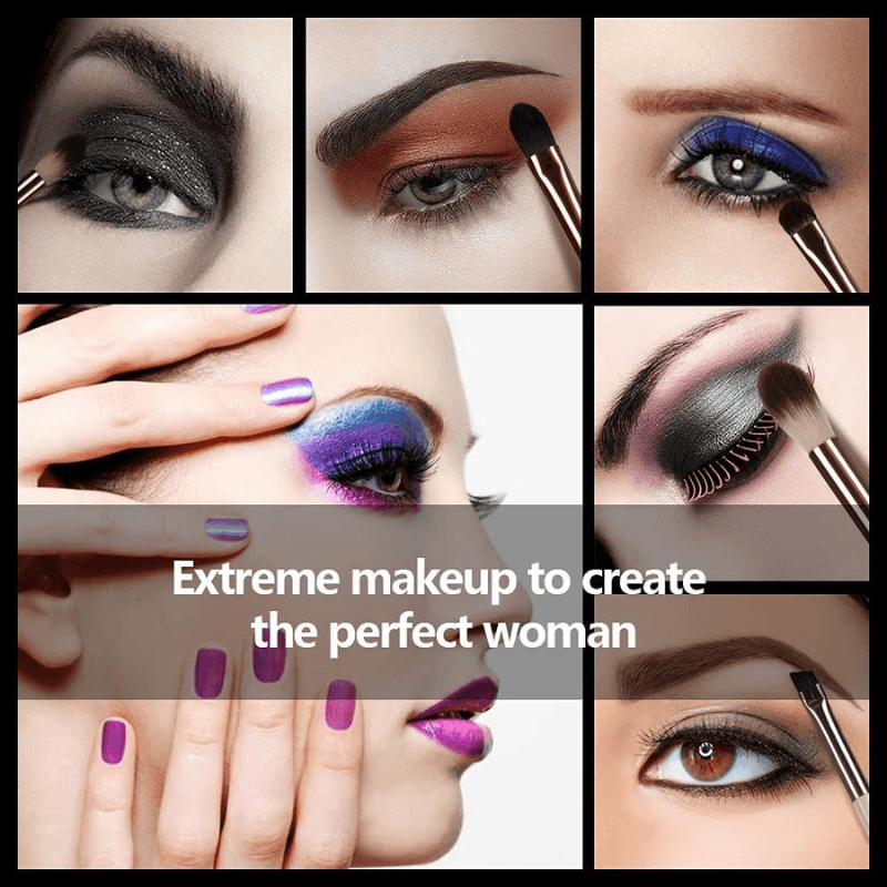 6 Piece Makeup Brush Set For Blending Concealing And Eyelining-My Makeup Brushset