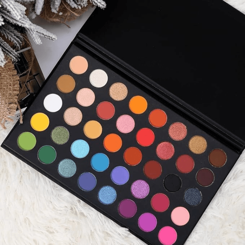 Neutral Smokey Eyeshadow Palette With 40 Pigmented Shades-My Makeup Brushset