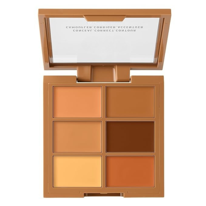 6 Shades Color Correcting Concealer Palette For A Flawless Complexion-My Makeup Brushset