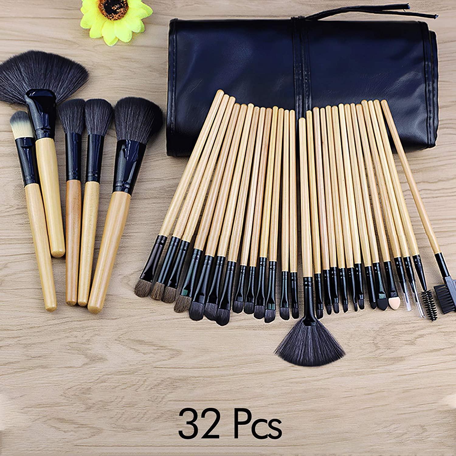 32 Piece Wooden Makeup Brush Set – Durable Wooden Handles-My Makeup Brushset