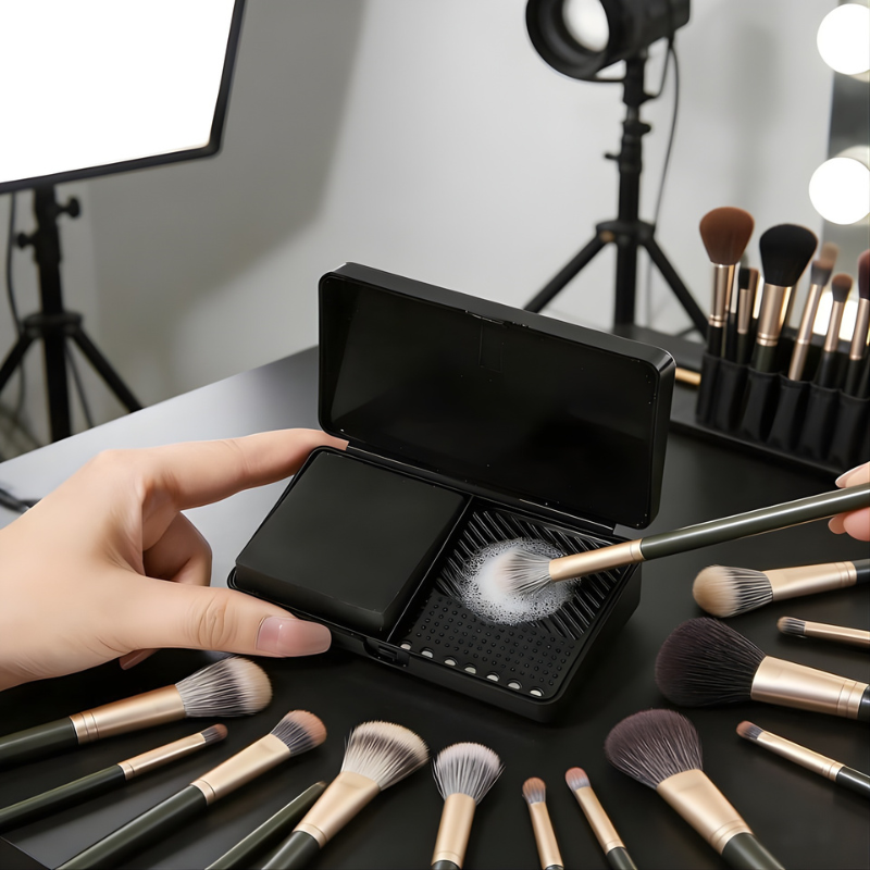 Brush Soap with Cleaning pad Reusable Cosmetic Brush Cleaner Durable Cleaner for All Makeup Brush Sizes