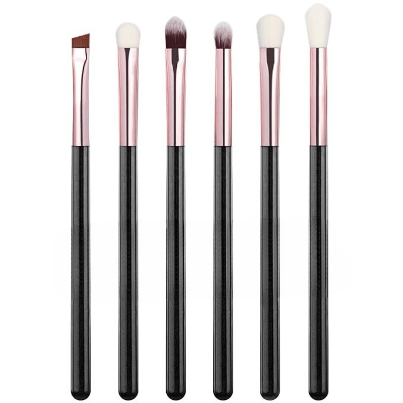 6 Piece Makeup Brush Set For Blending Concealing And Eyelining-My Makeup Brushset
