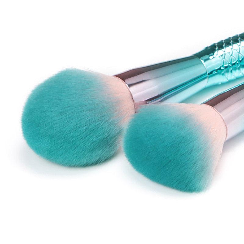 10 Piece Aqua Mermaid Brush Set – Soft And Stylish Makeup Tools-My Makeup Brushset