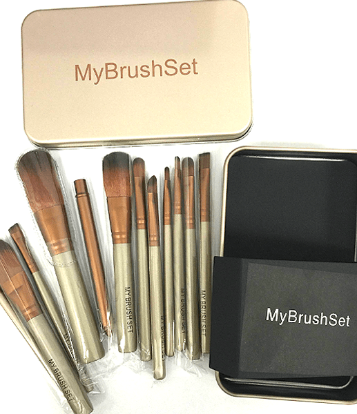 12 Piece Bronze Brush Set – Professional Makeup Brushes Application-My Makeup Brushset