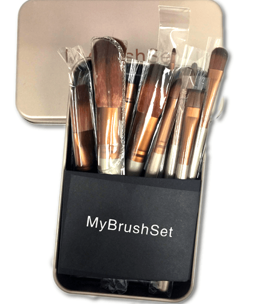 12 Piece Bronze Brush Set – Professional Makeup Brushes Application-My Makeup Brushset