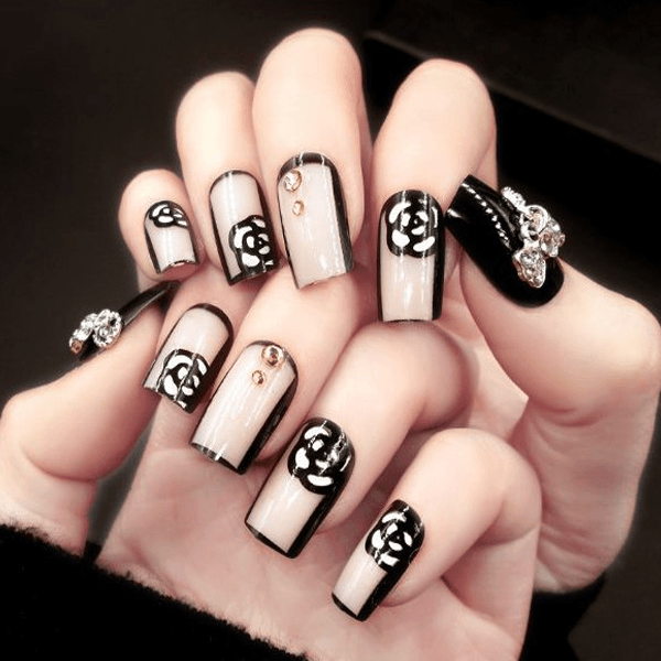 Black Rose Nails – A Stunning and Elegant Nail Art-My Makeup Brushset
