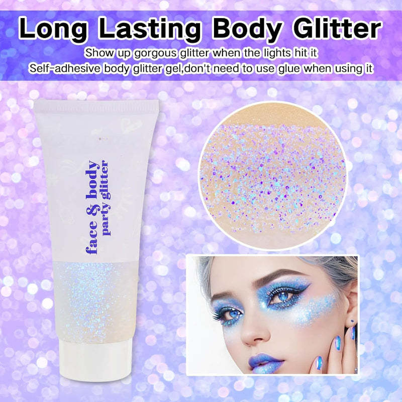 Color Changing Glitter Gel for Festivals and Events-My Makeup Brushset