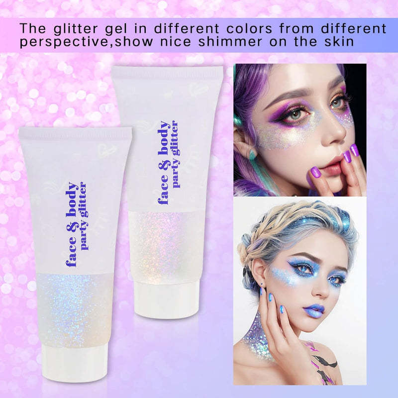 Color Changing Glitter Gel for Festivals and Events-My Makeup Brushset
