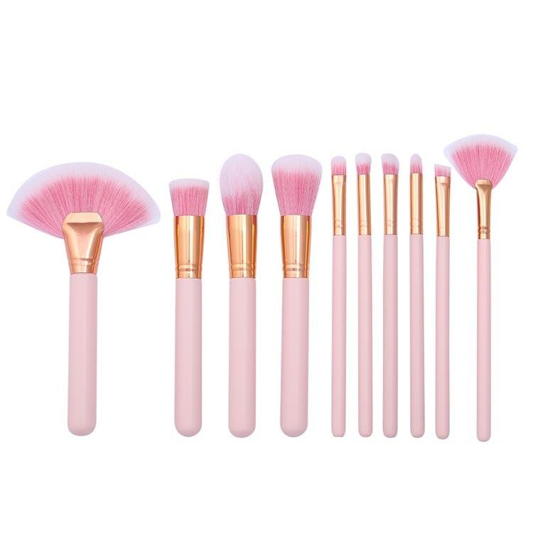 10Piece Rose Brush Set -  Professional  Brush  Set-My Makeup Brushset