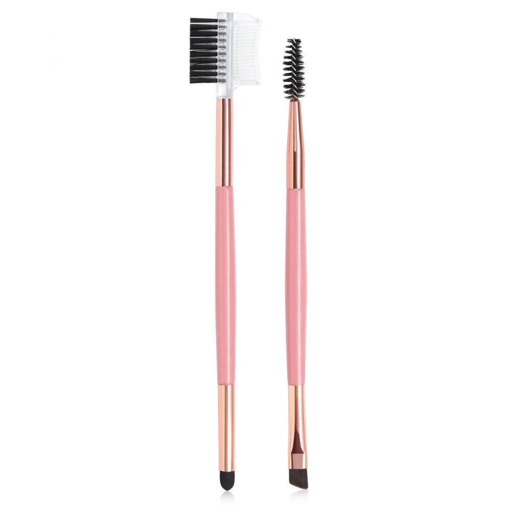 Double Hand Eyebrow Brushes - Grooming Brushes for Precision-My Makeup Brushset