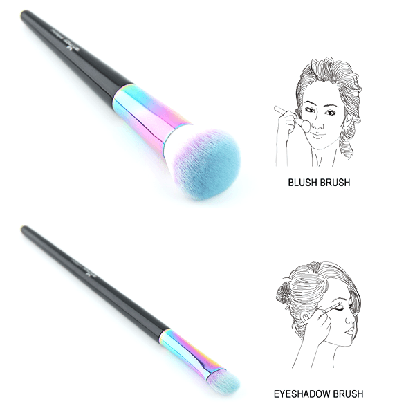 Black Rainbow Brush Set – Multi-Purpose Beauty Brushes-My Makeup Brushset