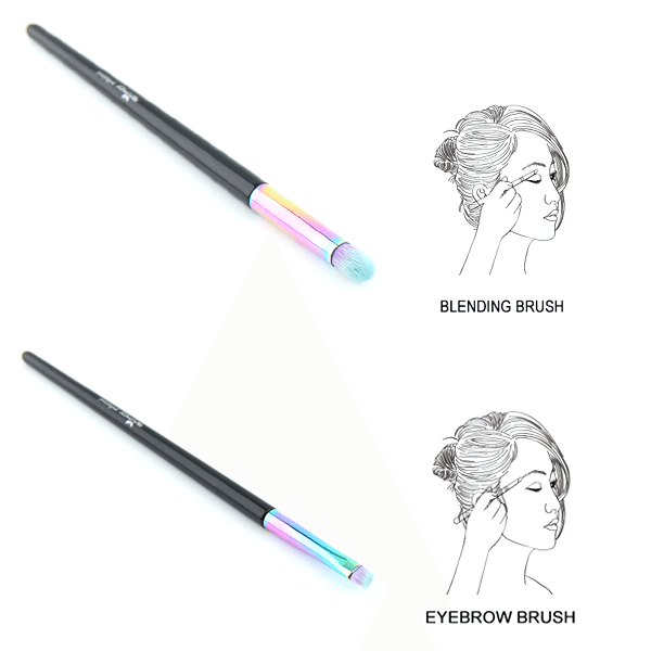 Black Rainbow Brush Set – Multi-Purpose Beauty Brushes-My Makeup Brushset