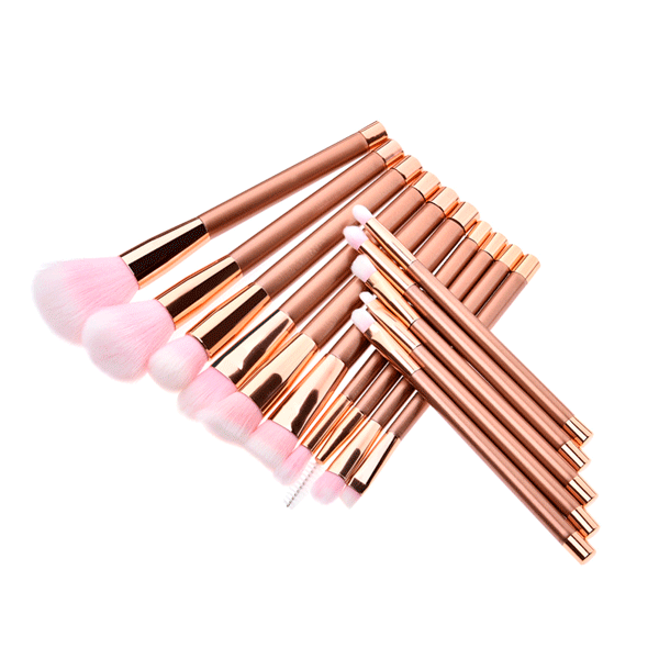 Rose Glamour Brush Set – Complete Makeup Collection-My Makeup Brushset