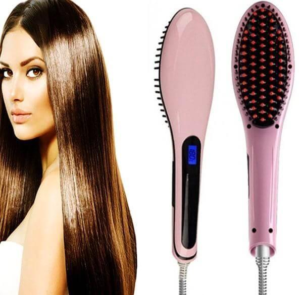 Hair Straightening Brush – Fast-Heating & Anti-Frizz Styling-My Makeup Brushset