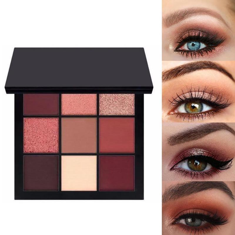 Matte And Shimmer Eyeshadow Palette – 9 Richly Pigmented Shades-My Makeup Brushset