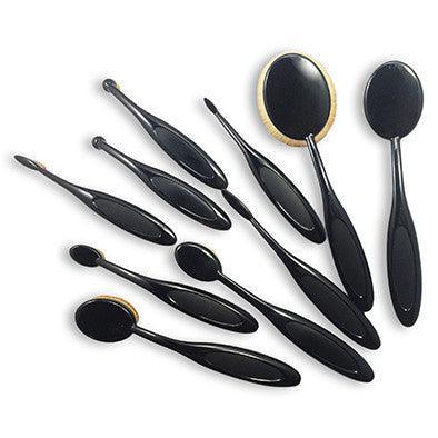 Vegan 10 Piece Oval Brush Set – Flawless Blending and Contouring-My Makeup Brushset