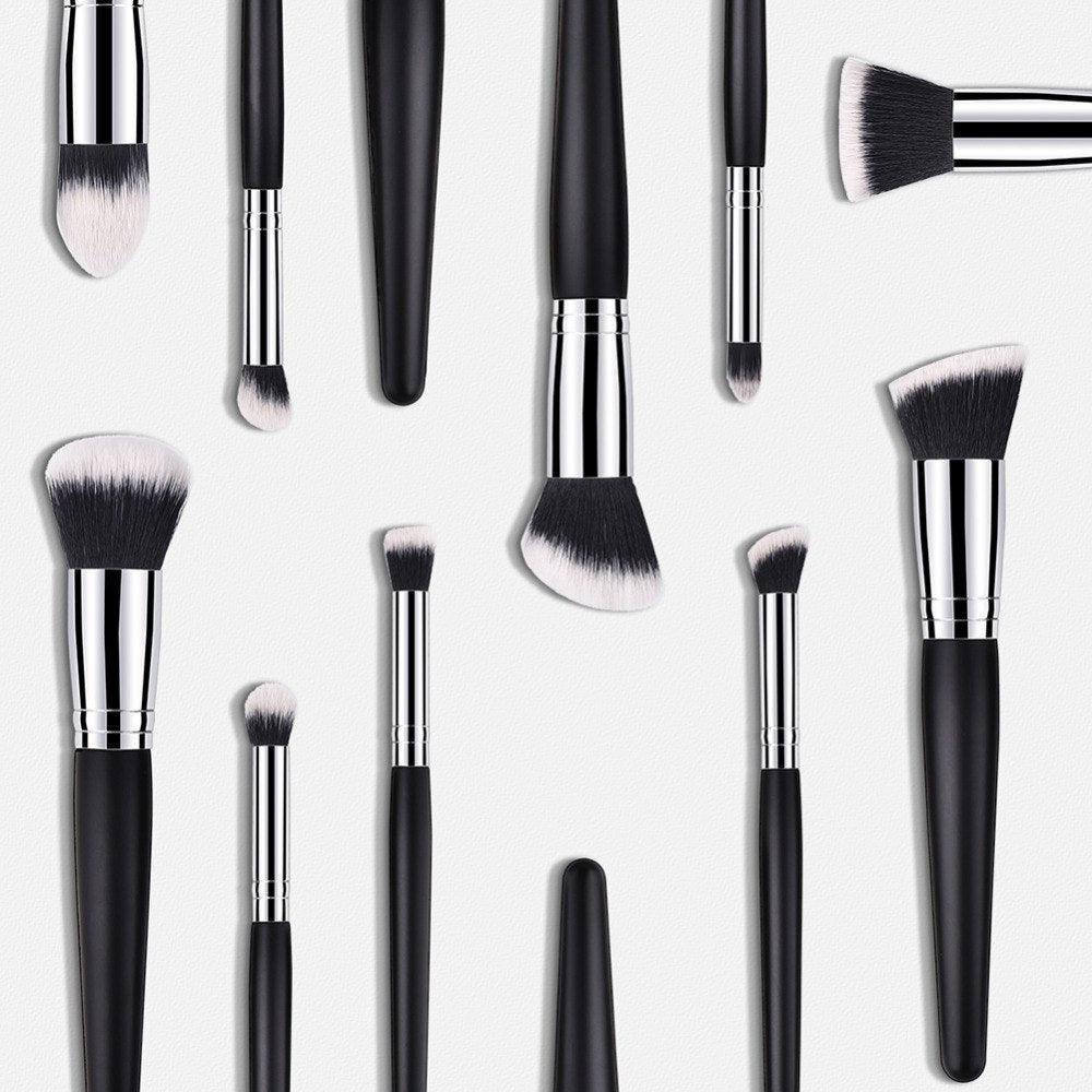 10 Piece Mini Travel Kabuki Brush Set For Flawless Makeup-My Makeup Brushset