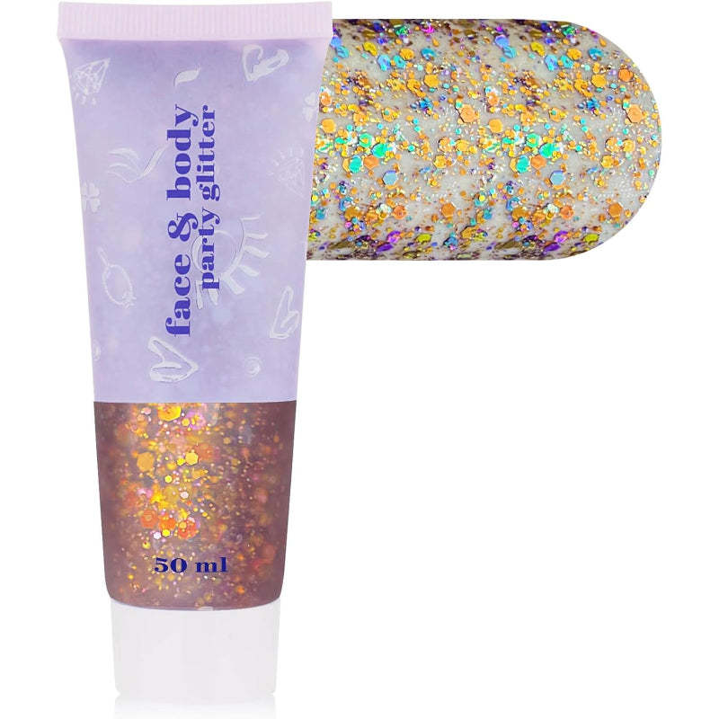 Holographic Glitter Gel Multi Use Shimmering and Long Lasting-My Makeup Brushset