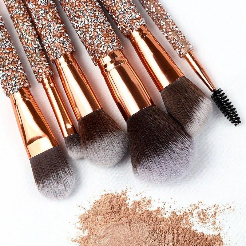 Diamond Dust Brush Set – Luxury Beauty Tools for Flawless Makeup-My Makeup Brushset