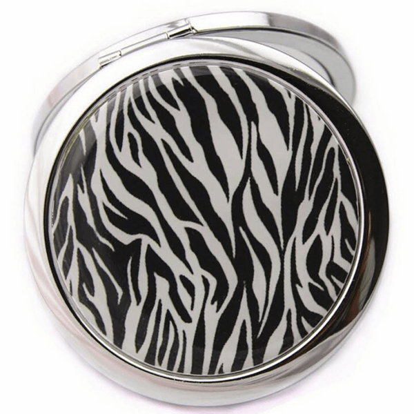 Safari Print Pocket Mirror – Stylish Makeup Essential-My Makeup Brushset