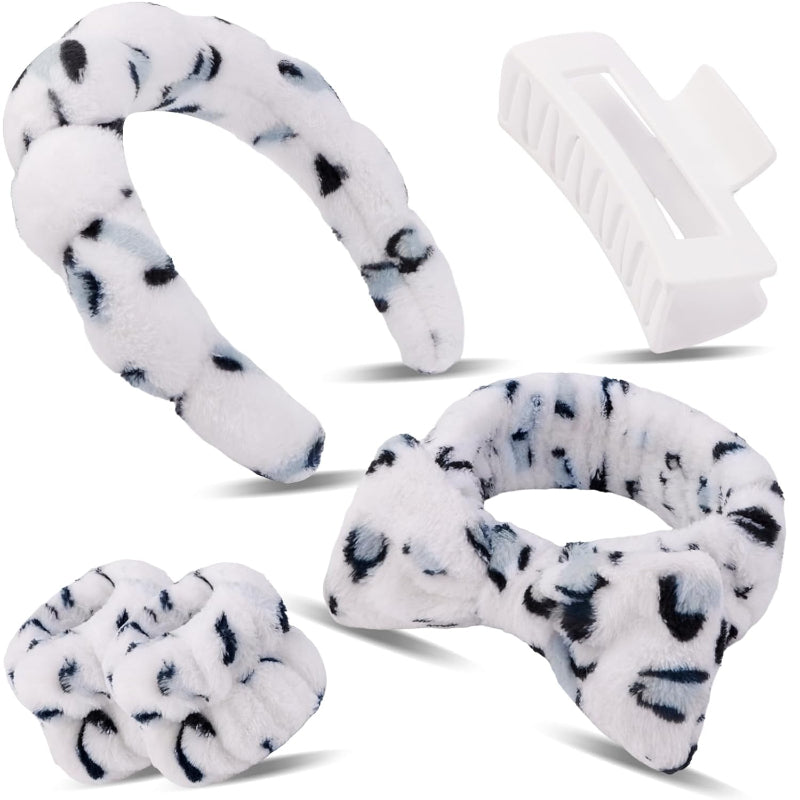 Leopard Spa Accessory Set 4 Pieces For Skincare And Beauty-My Makeup Brushset