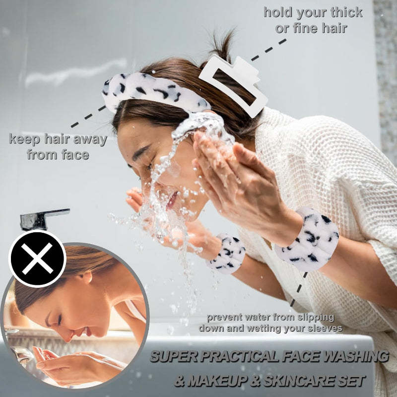 Leopard Spa Accessory Set 4 Pieces For Skincare And Beauty-My Makeup Brushset