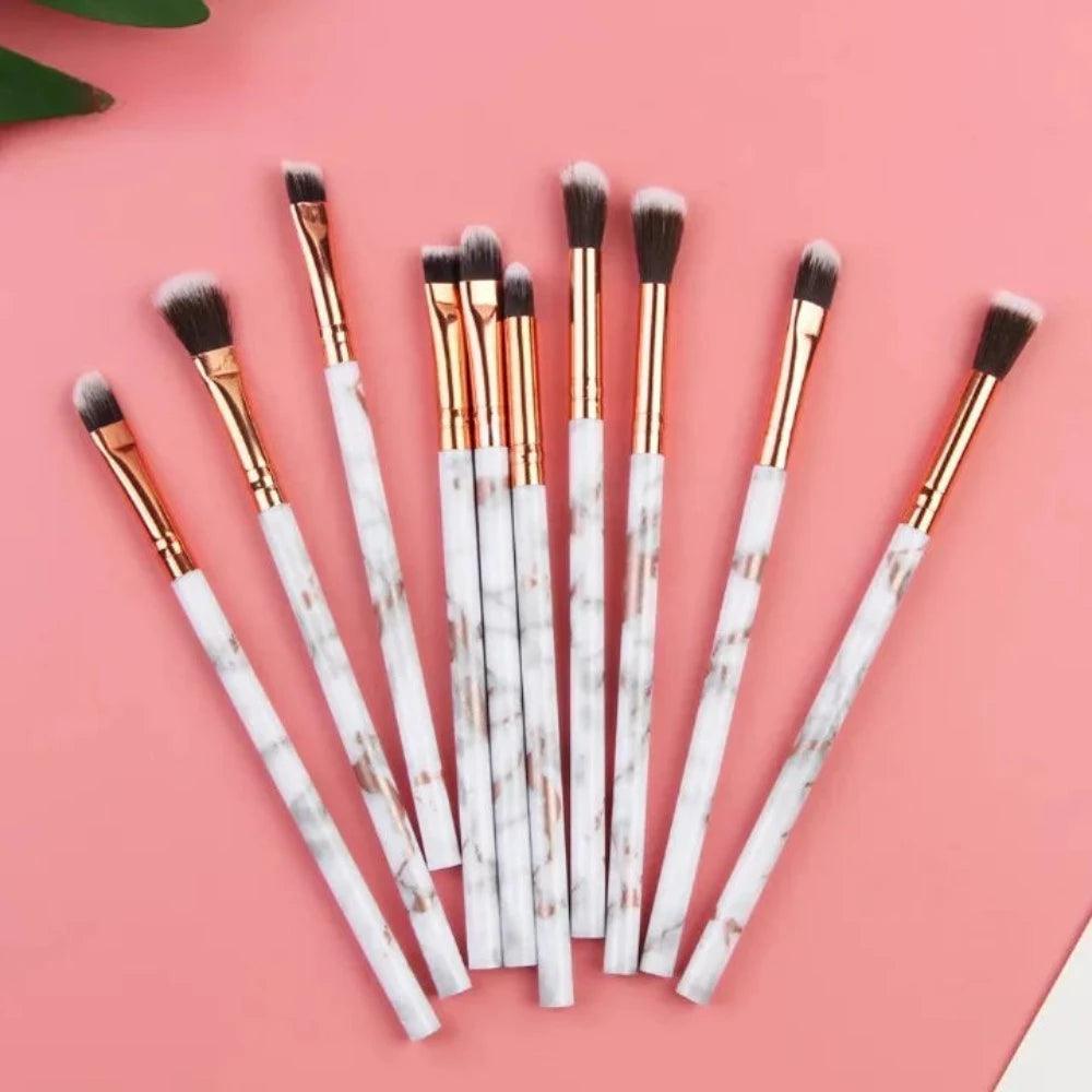 7/10 Pcs Marbling Makeup Brushes Set – Soft and Blending Brushes-My Makeup Brushset