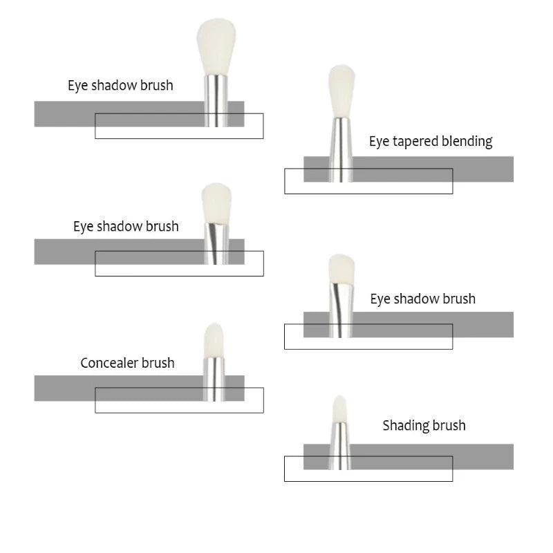 6 Pcs Professional Eye Shadow Brushes Set - Blend and Define Easily-My Makeup Brushset