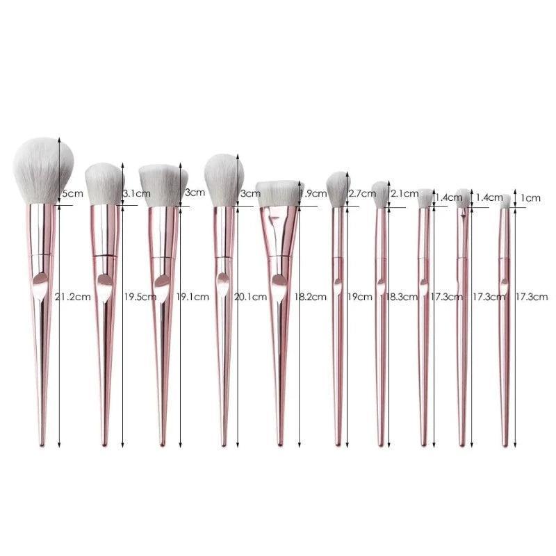 10-Piece Professional Makeup Brush Set For Flawless Application-My Makeup Brushset