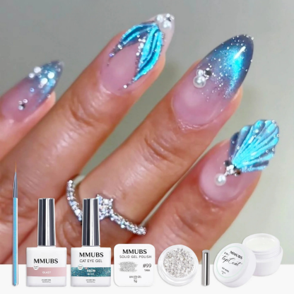 Mermaid Fairy 3D Shell Design MMUBS IG Nail Kit Set