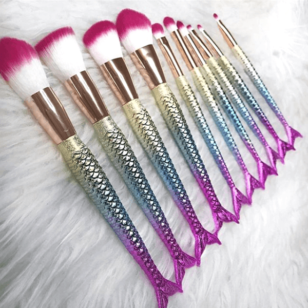 Mermaid Makeup Brush Set – Colorful Blending and Application-My Makeup Brushset
