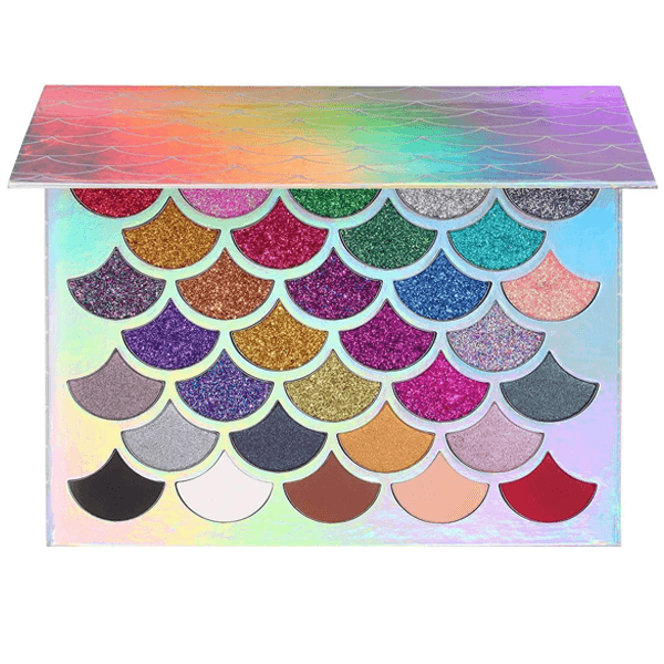 Mermaid Glitter Palette – 32 High-Shine Vibrant Shades-My Makeup Brushset