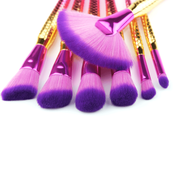 Mermaid Tail Brush Set – 7 Piece Professional Makeup Brushes-My Makeup Brushset