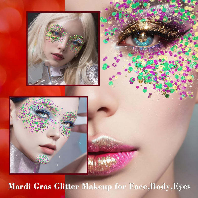 Multi Occasion Party Glitter Gel for Events and Celebrations-My Makeup Brushset