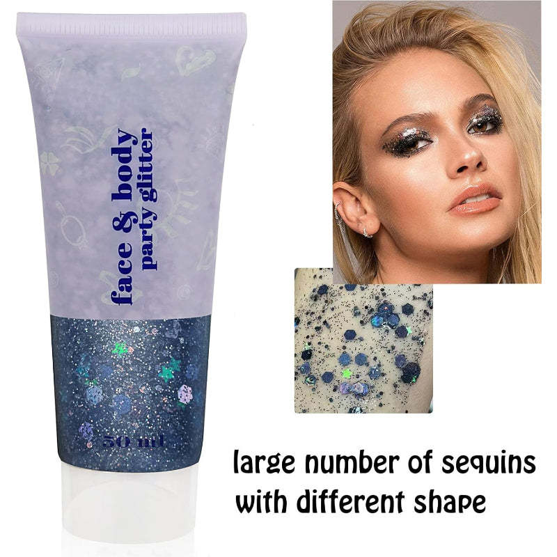 Multipurpose Party Glitter Gel for Festivals and Celebrations-My Makeup Brushset