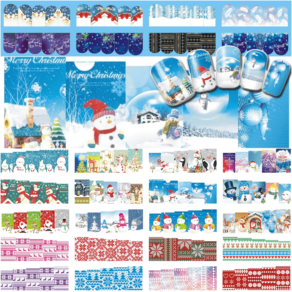 Christmas Nail Stickers - Quick Durable manicure ideas-My Makeup Brushset