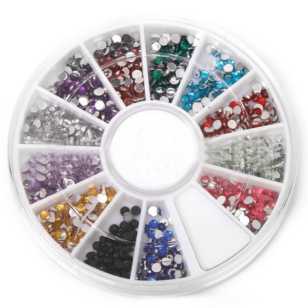 12 Color Nail Art Manicure Wheel – Easy-to-Apply Nail Decoration Kit-My Makeup Brushset