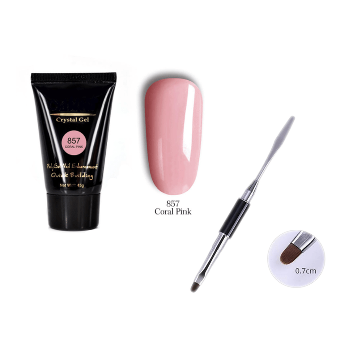 Poly Gel Nail Kit With Tool And Brush - 2-3 Weeks Chip-Free Wear-My Makeup Brushset