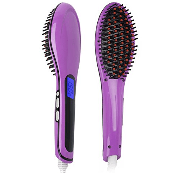 Ceramic Hair Straightener Brush – Fast Heating and Frizz Control-My Makeup Brushset