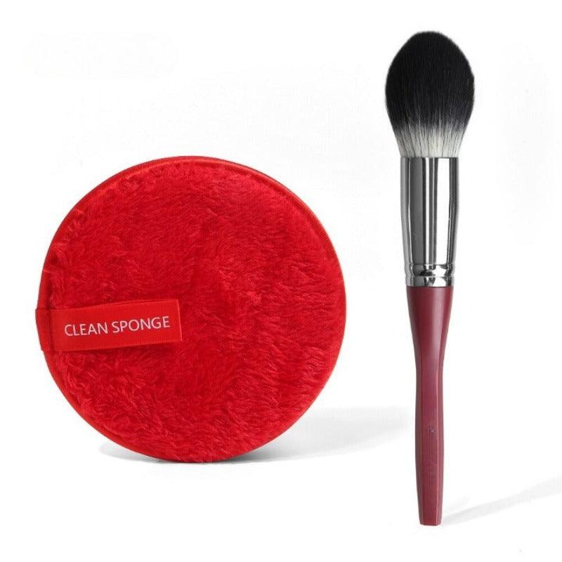 1 Pc Professional Makeup Brush with Puff for Flawless Blending-My Makeup Brushset