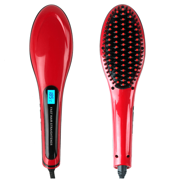 Ceramic Hair Straightener Brush – Fast Heating and Frizz Control-My Makeup Brushset