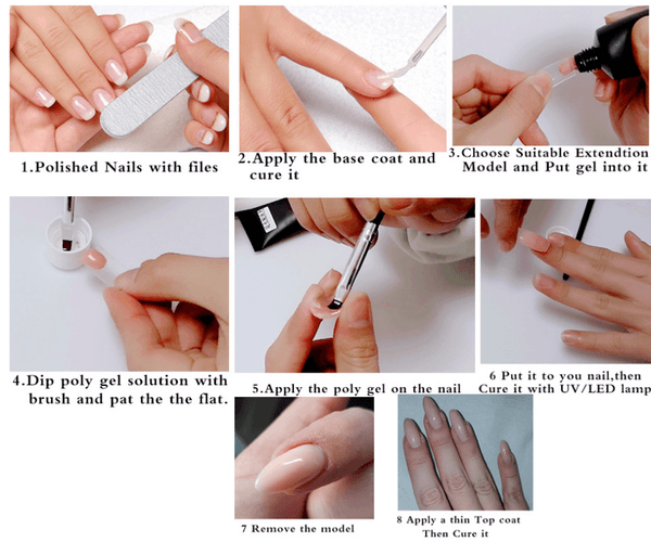 Professional PolyGel Nail Kit –  Easy DIY Nail Extensions-My Makeup Brushset