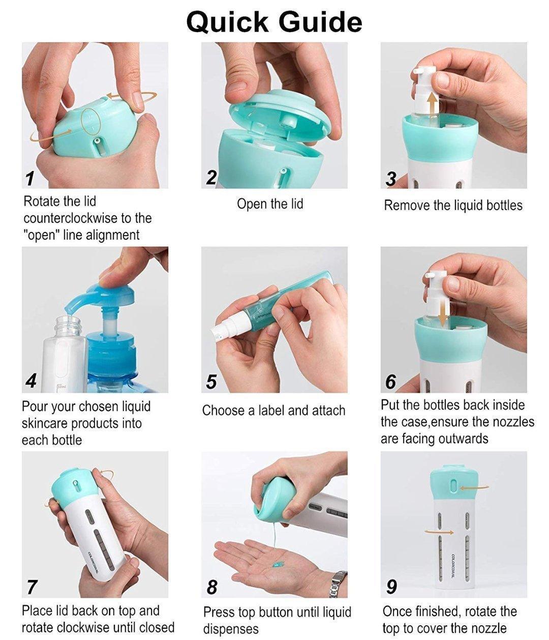 4 in 1 Portable Lotion Dispenser - Your Ultimate Travel Companion-My Makeup Brushset