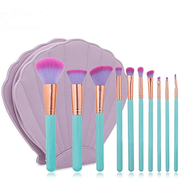 Mermaid Shell Brush Set – Vibrant, Soft & Flawless Makeup Brushes-My Makeup Brushset
