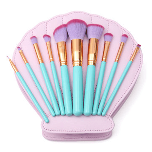 Mermaid Shell Brush Set – Vibrant, Soft & Flawless Makeup Brushes-My Makeup Brushset