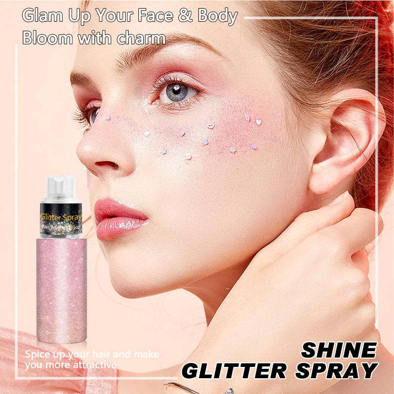 Shimmer Glitter Spray For Hair And Body Styling And Events-My Makeup Brushset