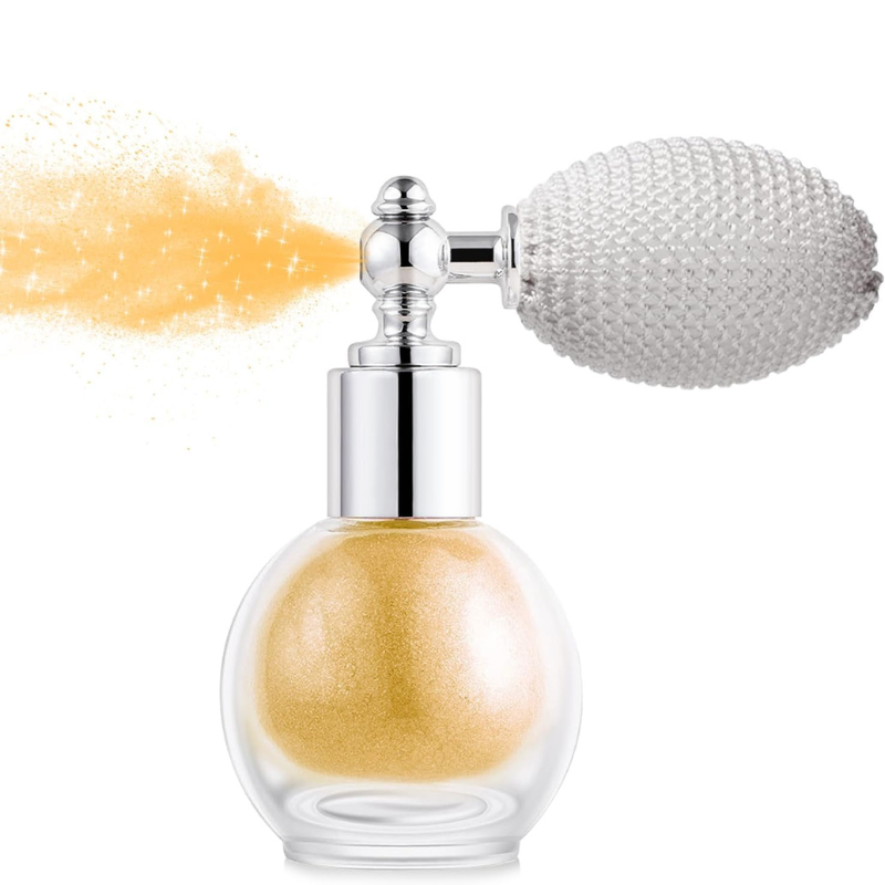 Shimmer Powder Spray for Makeup And Festival Glow-My Makeup Brushset